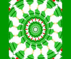 Puzzle Mandala με χριστουγεννιάτικα διακοσμητικά